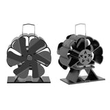 6-Blade Aluminum Alloy Stove Fireplace Fan Efficient Heat Powered Log Wood For Stove Fan Quiet Heat V1192-AZ-W-10454