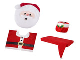 4Pcs Xmas Toilet Seat Cover Set Soft Cute Look Protective Santa Toilet Seat Lid Cover Decoration for V1294-YM0901-3112240052711
