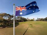 9.1m Flag Pole Kit Telescopic Heavy Duty 16 Gauge Aluminium with Flag V63-841721
