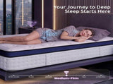 Levitex 35CM Single Mattresses Gel Memory Foam and 7-Zone Ergonomic Pocket Spring, Anti-Roll MATTRESS-F-OMNI-35-S