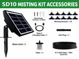 Solar-Powered Automatic Misting Irrigation Kit with Smart Timer, Ideal for Indoor Potted Plants, V1341-ZY-WP8SKLG5-SD10