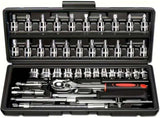 Basic automotive repair manual tool set, including a set of mechanical tools, including ratchet V1102-HEGJ-001