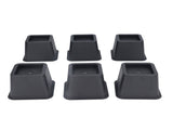 6Pcs 3 Inch Trapezoid Furniture Risers Sofa Leg Pads for Bed Table Cabinet Sofa Feet Black V1294-YM0716-3116220007911