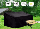 Black Oxford Fabric Outdoor Garden Chair Seat Cover Cushion Weather-Resistant Patio Protector V1192-AZ-W-22523