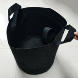 5-Pack Black Felt Plant Grow Bags with Handles, Round Garden Pots for Improved Root Aeration and V1192-AZ-W-34377