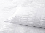 Accessorize Seersucker White 3 Piece Polyester Comforter Set Queen V442-HIN-COMFORTER-SEERSUCKER-WHITE-QS