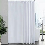 Waterproof Mildew Resistant Shower Curtain, White 200x220cm Fabric Polyester, Compatible with V1188-JAR108-16713-1