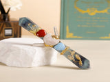 Handmade Crystal Wand Natural Stone Scepter Raw Gemstone Magic Wand Healing Tool Green Fluorite A V1178-0500-QZLYA