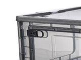 Storage Box Side Doors Clear Large Capacity Container with Wheel for Home Office Tea White 3 Door V1294-YM0716-3117220173811