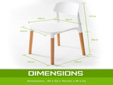 4X Retro Belloch Stackable Dining Cafe Chair WHITE V274-FT-J919-WH4