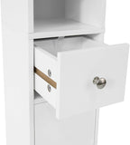 White Tall Bathroom Cabinet High Storage V178-63384