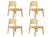 Levede 4x Rattan Dining Chair Wooden Kitchen Chair CH1145-2-NTX2