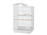 i.Pet 100cm Bird Cage Aviary Parrot Budgie White PET-BIRDCAGE-H100-WH