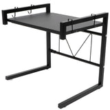 Black Telescopic Microwave Oven Rack Kitchen Storage Shelf Multifunctional Stand for Home V1294-YM0901-3118200192511