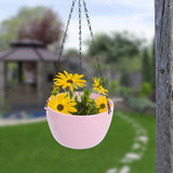 Pink Self-Watering Hanging Planter with Drainage for Indoors Outdoors V1192-AZ-W-32907