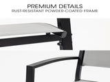 Fortia 5pc Outdoor Dining Furniture Set, 90 x 90cm Table and Chairs Setting for Outside V219-OTDODSFOS9SS4T