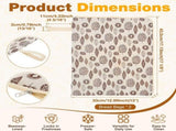 2Pcs Beeswax Bread Bags with L Shape Zipper and Comfort Handle Water and Oil Resistant Inner Layer V1366-AZ2-W-14996