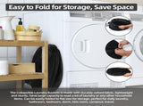 Extra Large 107L Strong Laundry Hamper 17.5" x 27" Collapsible Laundry Baskets with Long Straps V1258-DP02-C-665