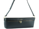 Morrissey Italian Structured Leather Cross Body Handbag Bag - Navy V563-MO-3028-NAVY