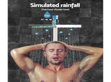 Cefito 8'' Rain Shower Head Wall Arm Square High Pressure Twins Tap Chrome SHOWER-A3-SQ-8-SI-TAP