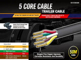 30M X 5 Core Wire Cable Trailer Cable Automotive Boat Caravan Truck Coil V90 PVC V465-NO-SKU-1674800128935854081