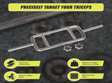 Chrome Tricep Bar Barbell Heavy Duty with Spinlock Collars V63-770365