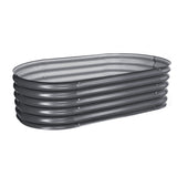 Green Fingers Garden Bed 160X80X42cm Oval Planter Box Raised Container Galvanised GARDEN-OVAL-1608042