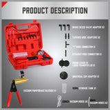 HORUSDY Hand Held Vacuum Pump Brake Bleeder Pressure Tester Vacuum Gauge Kit V465-95401