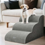 i.Pet Dog Ramp Steps Foam 3 Tier Pet Stairs For Bed Sofa Car Portable Indoor FDR-D-FOAM-3T-GR