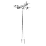Airplane Wind Spinner Iron Metal Windmill Outdoor Decorative Airplane Wind Sculpture for Farm Lawn V1294-YM0901-3111240134611