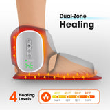 Air Compression Heated Foot Massager, Sole & Ankle Dual Zone Kneading with 4 Intensities, 4 Temp and V888-ELOSUNG55104-1