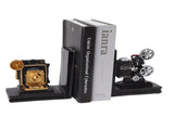 One Pair Shelf Book Ends Movie Projector Designed Resin Bookend Decoration for Study Home Office V1294-YM3115220102911-0421