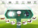 2 Pack Ultrasonic Animal Repellent,Outdoor Deer Repeller Devices with Motion Sensor Strobe Light for V1366-AZ2-W-18289