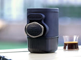 Black Portable Hand Press Espresso Machine - Compatible with Espresso Capsules and Ground Coffee for V888-ELOSUNG34441