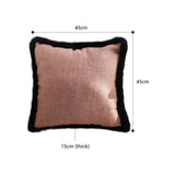 SOGA 50cm Mid-century Style Raised Embroidery Texture Edged Square Throw Pillow FRENCHCUSHION210