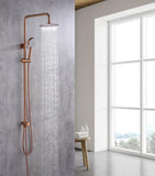 2023 Brushed Rose Gold Copper Solid Stainless Steel 304 made shower set w diverter 200 mm head V549-COPPERSHOWERSETNEW