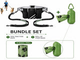 Hands Free Dog Leash Running Belt with Adjustable Bungee Lead, Multi Pocket Outdoor Waist Bag V888-ELOSUNG57068-5
