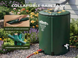 Weisshorn 100L/22Gal Collapsible Rain Barrel PVC Water Tank Collection Storage for Garden Irrigation RBT-HY-100L-GN