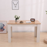 Dining Table Rectangular Wooden 120M-Wood&White V264-DNT-409C-NTR-12M-1