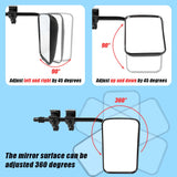 X-BULL Towing Mirrors Universal Multi Fit Clamp On 4X4 Caravan Trailer A Pair V211-AUEB-RM001