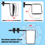 Towing Mirrors Clip on Multi Fit Clamp On Towing Caravan 4X4 Trailer 4WD 5 Pairs V211-AUEB-RM001X5