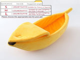 Banana-shaped pet bed - Creative dog and cat kennel - Warm and soft plush puppy mat - Cute fruit V1188-MS101-00783-1