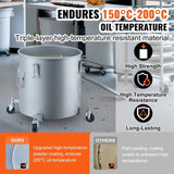VEVOR Fryer Grease Bucket, 30L/8Gal Oil Disposal Caddy with Caster Base, Carbon Steel with V952-DJLZGYZTTGPSPYAT5V0