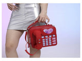 Red Sweet Girl Creative Crossbody Bag with Telephone Design, PU Material, Lightweight and Unique V888-ELOSUNG17034