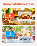 VEVOR 8 Qt 2 Pack Rectangle Chafing Dish Buffet Set Fullsize Pan Stainless Steel V952-ZFXBXGSTGK2J9NBC2V0