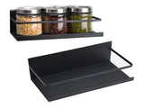 2pcs Magnetic Spice Rack Refrigerator Storage Rack Multi Function Kitchen Storage Shelves Rack Black V1294-YM0512-3118220281911