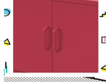 Artiss Buffet Sideboard Metal Cabinet - BASE Pink AI-LOCKER-LD-PK