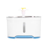 2.5L Stainless Steel Pet Water Fountain Silent Running Water Circulation Drinking Fountain with LED V1294-YM0901-3113210162211