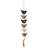 Handcrafted Hanging Bird Family Mobile 15x85cm V637-33773FAM