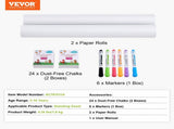 Easel Accessory Set, 32 PCS Kid's Art Easel Painting Kit Including Chalks, Dry-Erase Markers & Paper V767-VVR-MZKETHJPJBBH0DQ35V0